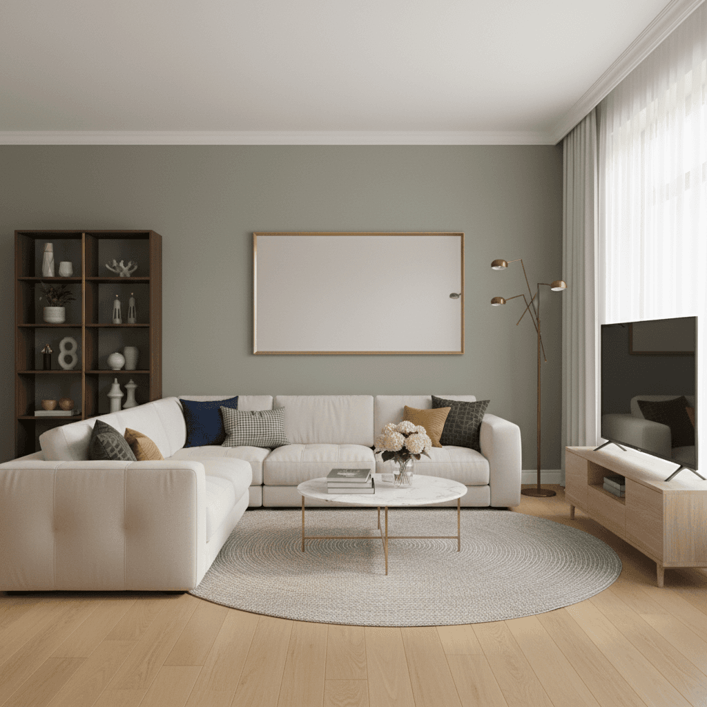 Finished room with newly assembled furniture